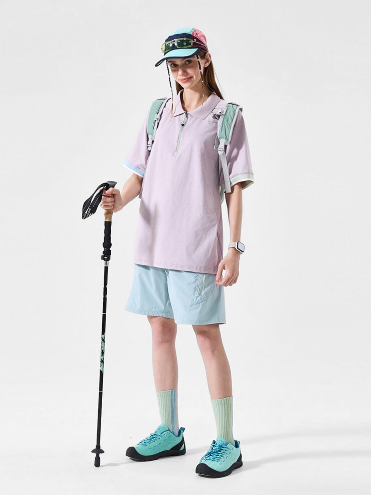 ChillFlask - Unisex Antibacterial Quick-Dry Half-Zip Polo T-Shirt