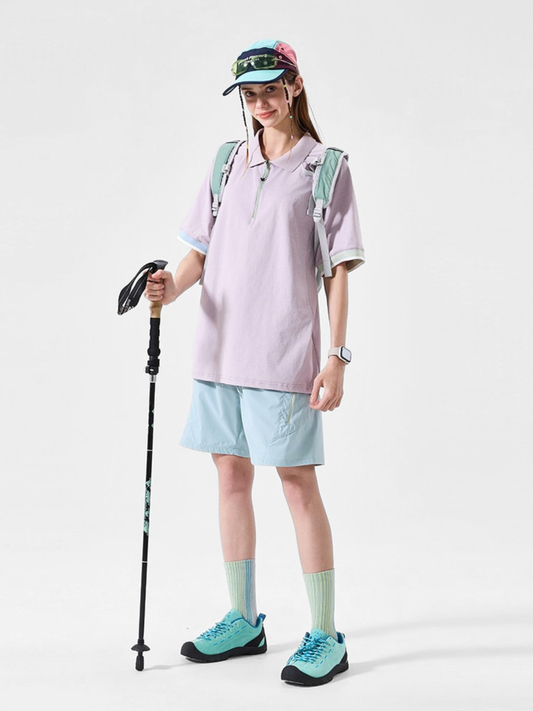 ChillFlask - Antibacterial Quick-Dry Half-Zip Polo T-Shirt
