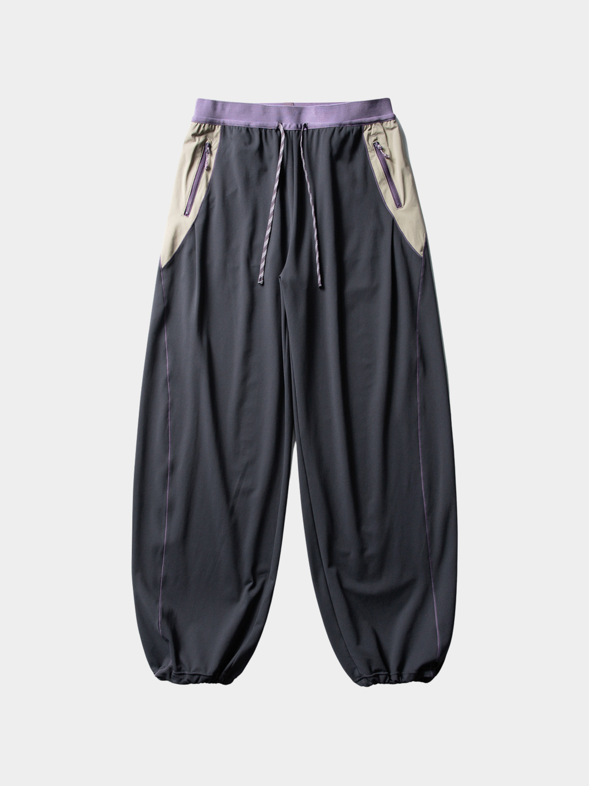 RunFlow - Unisex Contrast Stitch Lightweight Quick-Dry Paratrooper Pants
