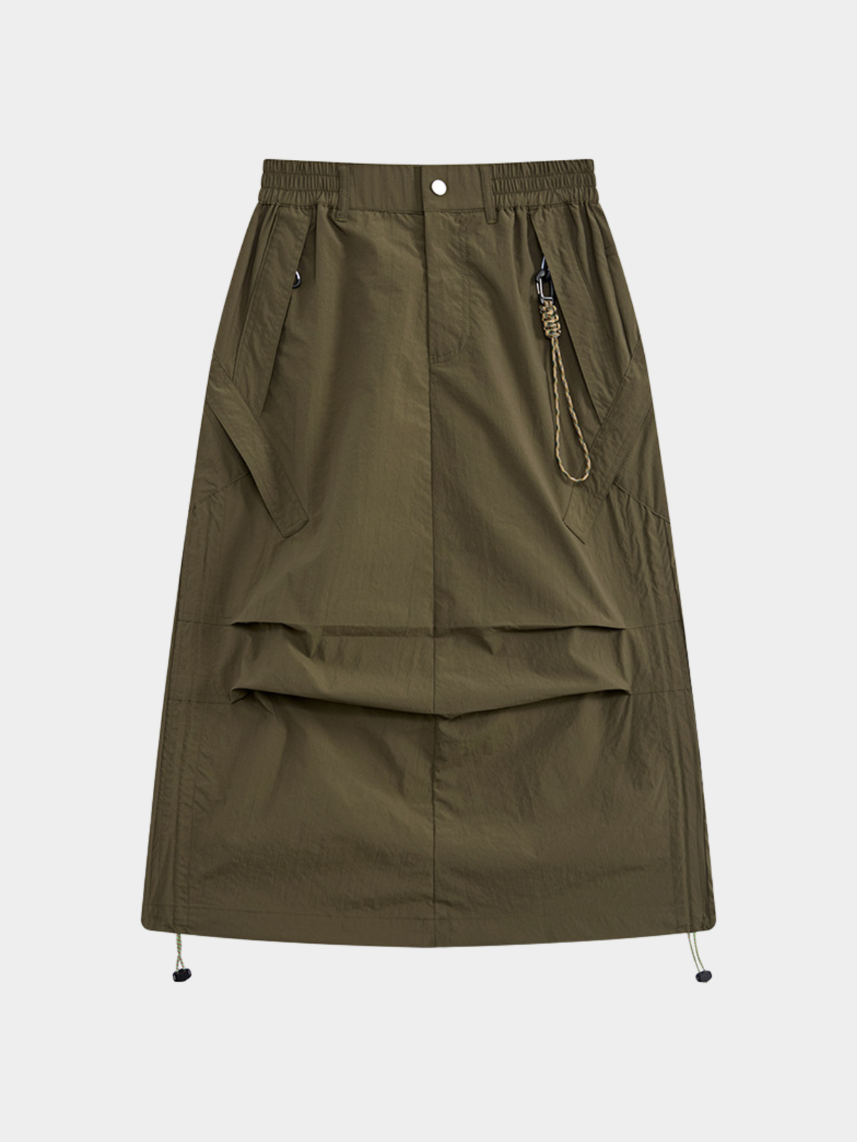 MontView - Women's Quick-Dry Drawstring Utility Midi Skirt