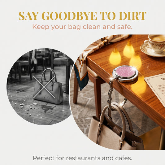 🔥Buy 2 Get 1 Free Luxury Portable Folding Bag Hook - Protect Your Bag with Elegance
